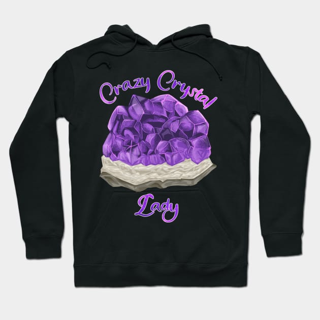 Healing stone esoteric - Crazy Crystal Lady Hoodie by Modern Medieval Design